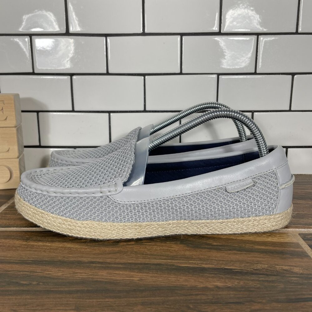 Cole Haan Nantucket Espadrille Shoes Womens Size 9.5 Gray Slip On Loafer Flat